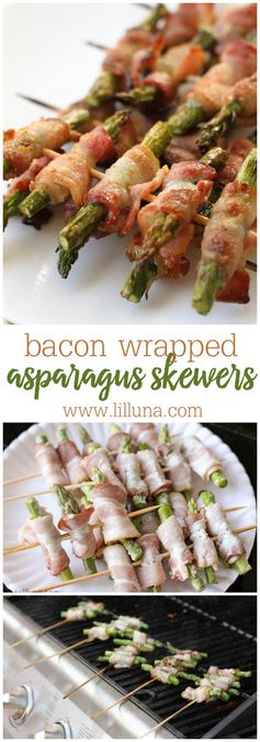 Bacon Wrapped Asparagus Skewers