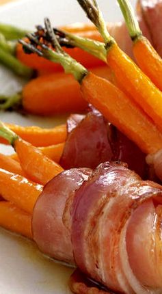 Bacon-Wrapped Carrots with Honey Glaze