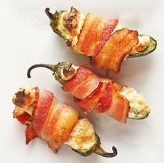 Bacon Wrapped Stuffed Jalapeno Poppers