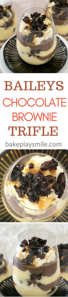 Baileys Chocolate Brownie Trifle