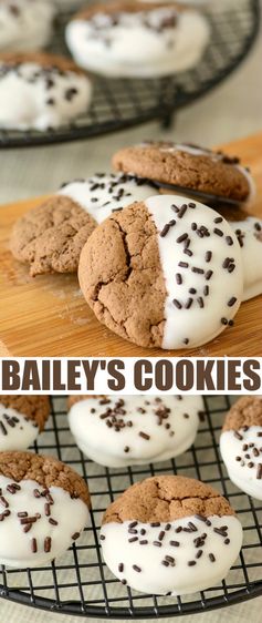 Bailey's Chocolate Dipped Cookies