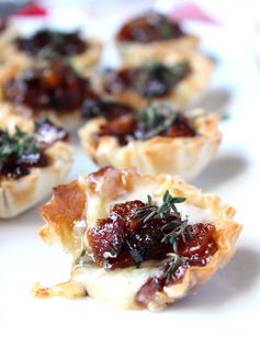 Baked Brie & Bacon Jam Phyllo Cups