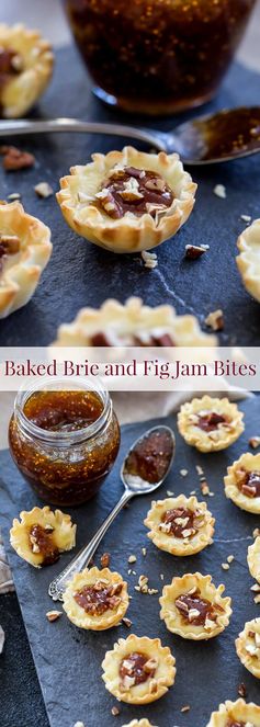 Baked Brie and Fig Jam Bites