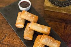 Baked Brie and Raspberry Jam Phyllo Roll-ups