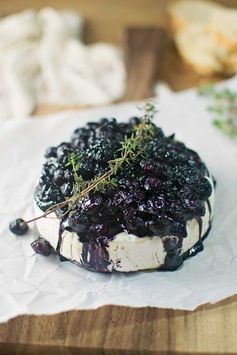 Baked Brie with Blueberry Balsamic Chutney