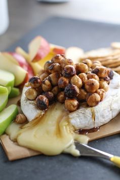 Baked Brie with Brown Sugar Hazelnuts