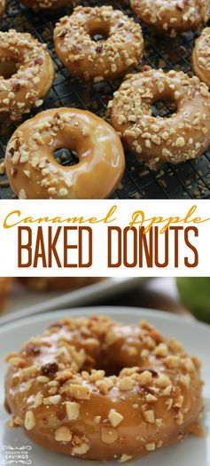 Baked Caramel Apple Donuts