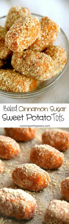 Baked Cinnamon Sugar Sweet Potato Tots