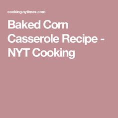 Baked Corn Casserole