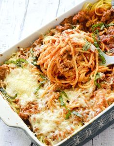 Baked Cream Cheese Spaghetti Casserole