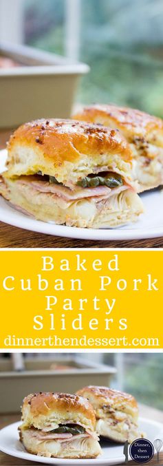 Baked Cuban Pork Party Sliders