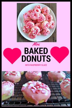 Baked Donuts with Raspberry Glaze