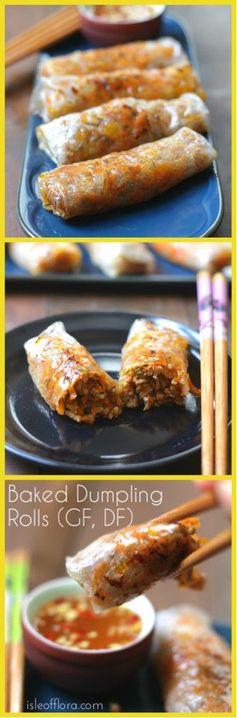 Baked Dumpling Rolls w/ Ginger Chilli Sauce