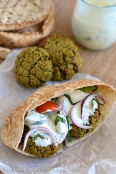 Baked Falafel Pita Sandwich