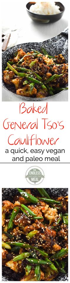 Baked General Tso's Cauliflower