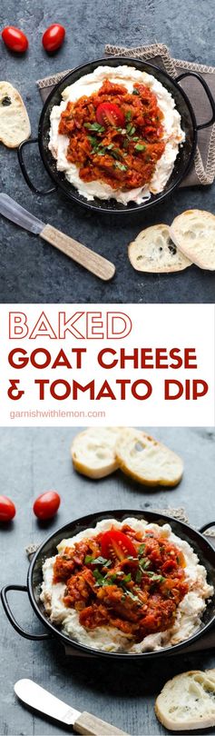 Baked Goat Cheese and Tomato Dip