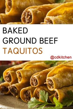 Baked Ground Beef Taquitos