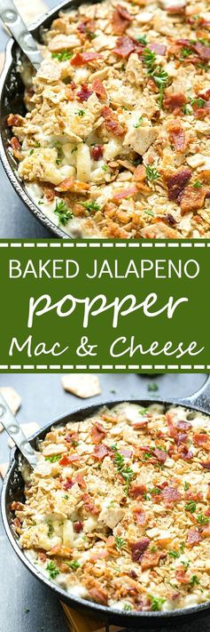 Baked Jalapeno Popper Mac and Cheese