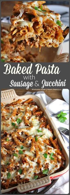 Baked Pasta with Sausage and Zucchini