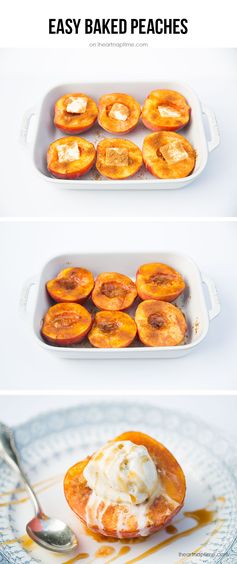 Baked peaches