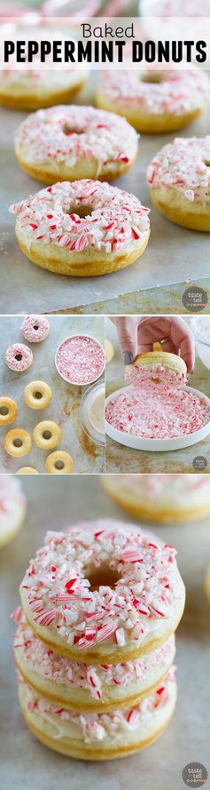 Baked Peppermint Donuts