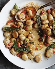 Baked Potato Gnocchi with Brown Butter, Pancetta, & Sage