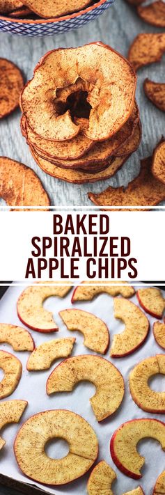 Baked Spiralized Apple Chips