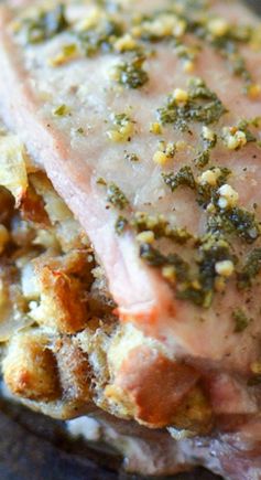 Baked Stuffed Pork Chops