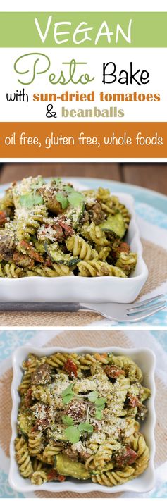 Baked Sun-Dried Tomato Pesto Noodles and Zoodles