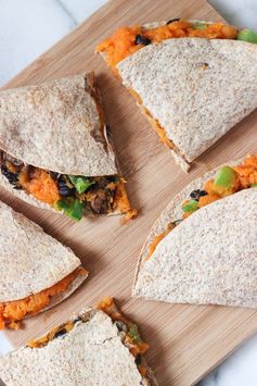 Baked Sweet Potato and Black Bean Quesadilla