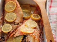 Baked Whole Red Snapper with Garlic