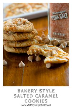 Bakery Style Salted Caramel Cookies