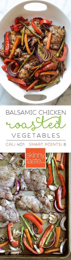 Balsamic Chicken with Roasted Vegetables