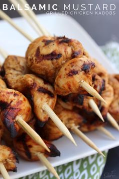 Balsamic Mustard Grilled Chicken Kabobs