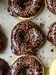 Banana Bread Donuts with Nutella Glaze