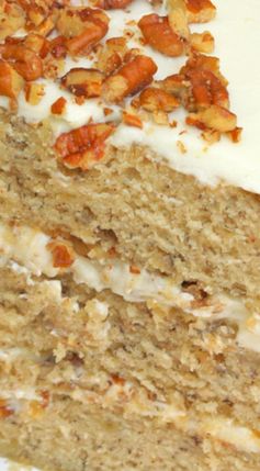 Banana Cake with Butter Pecan Cream Cheese Filling