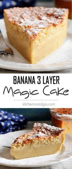 Banana Magic 3 Layer Custard Cake