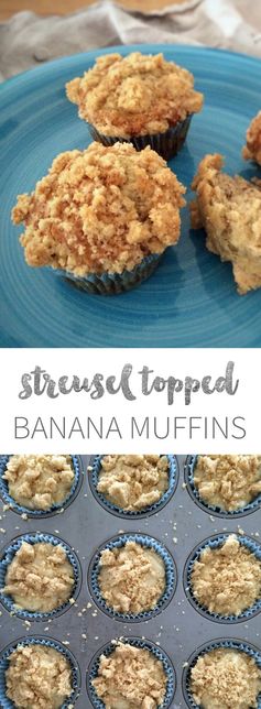 Banana Muffins with Cinnamon Streusel