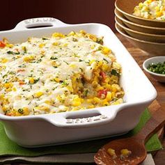 Basil Corn & Tomato Bake