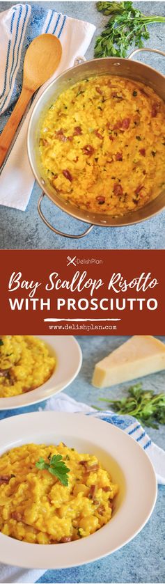 Bay Scallop Risotto with Prosciutto