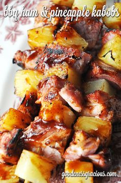 BBQ Ham Pineapple Kabobs