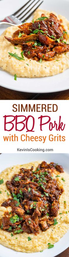 BBQ Pork with Cheesy Grits