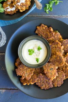 BBQ Spaghetti Squash and Chickpea Fritters