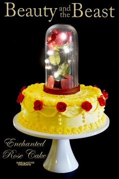 Beauty and the Beast Enchanted Rose Cake Tutorial