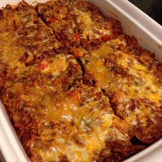 Beef & Brown Rice Taco Bake