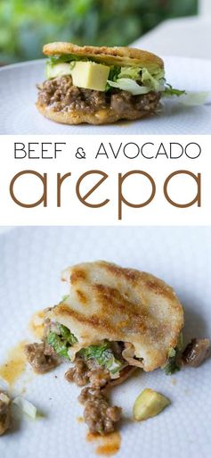 Beef and Avocado Arepa