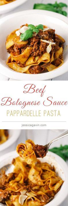 Beef Bolognese Sauce with Pappardelle Pasta