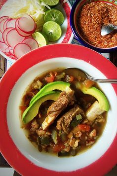 Beef Pozole in the Slow Cooker