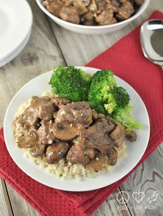 Beef Tips in Mushroom Brown Gravy - Low Carb, Gluten Free, Primal