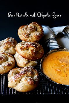 Beer Pretzels with Chipotle Queso